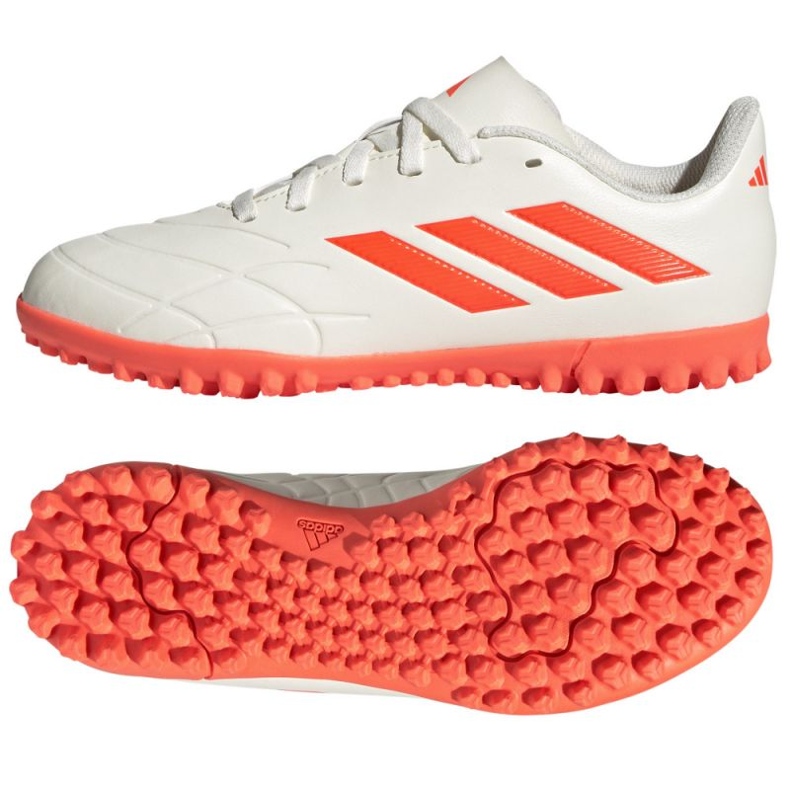 Pantofi de fotbal Adidas Copa Pure.4 Tf Jr GY9043 multicolor alb Pantofi de fotbal Adidas Copa Pure.4 Tf Jr GY9043 multicolor alb