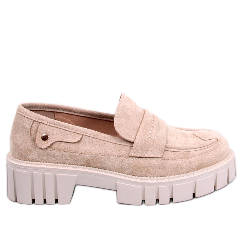 Mocasini cu platforma din Chandra Beige bej