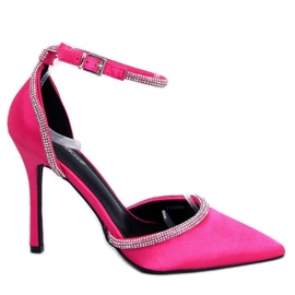 Pompe cu toc inalt cu zirconi Conway Fuchsia roz
