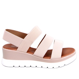 Sandale cu pană Cregger Beige bej Sandale cu pană Cregger Beige bej