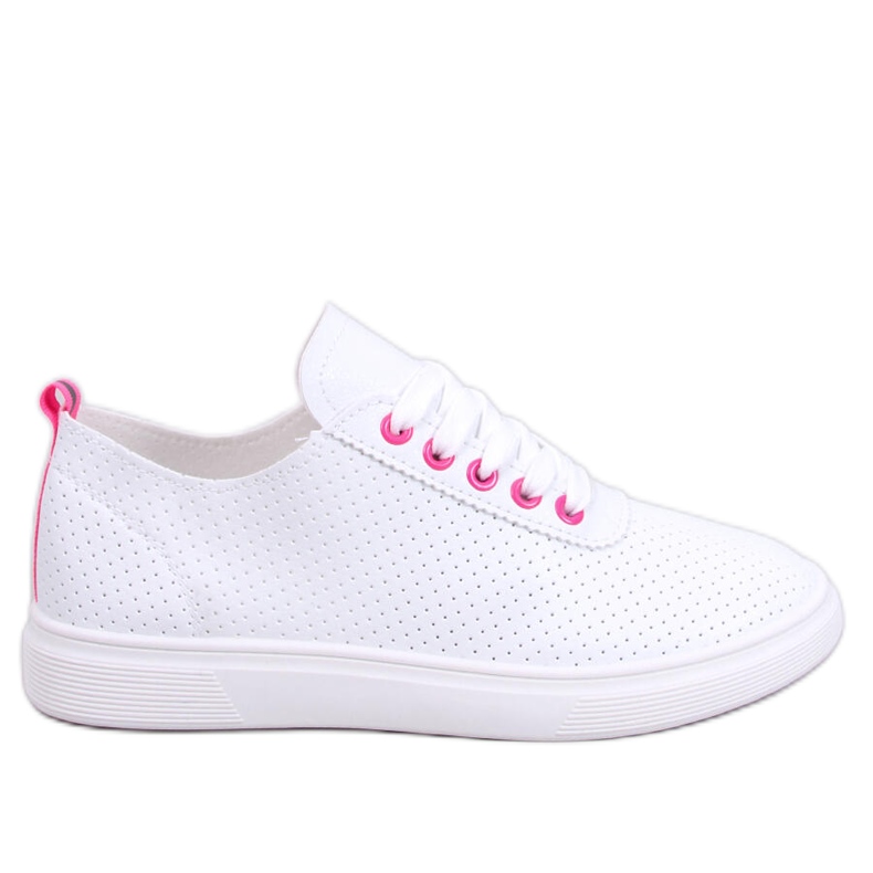 Adidași de damă Gelman WHITE/FUCHJA alb