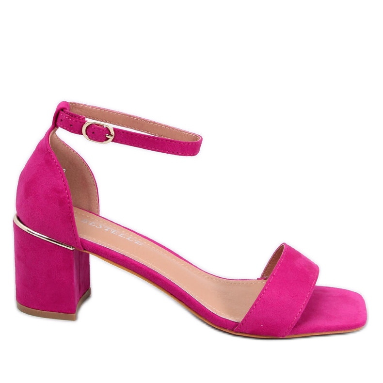 Sandale Rocco Fuchsia cu toc mic roz