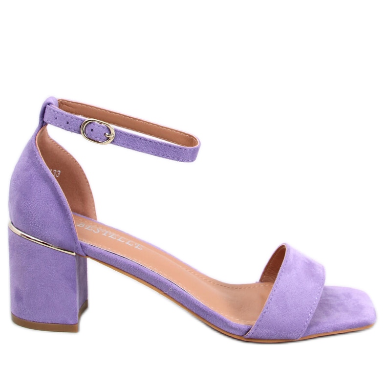 Sandale Rocco Purple cu toc mic violet