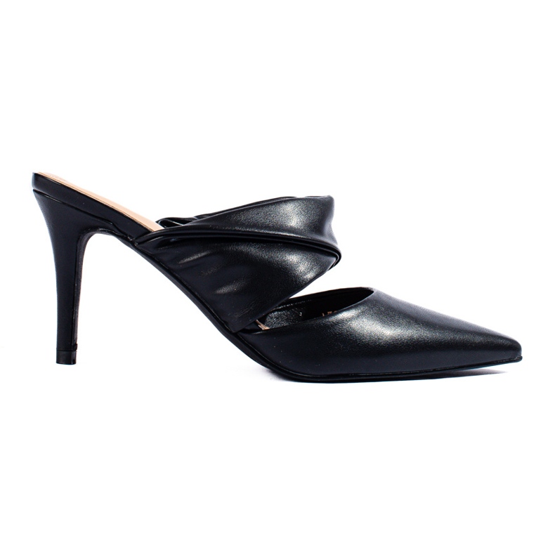 Sandale negre Shelovet cu toc stiletto negru