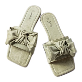 Glisori verzi eleganti cu o fundita de la Thériault verde