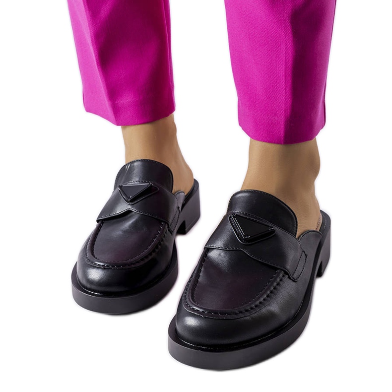 Sandale negre cu vârf încorporat din Berkshire negru