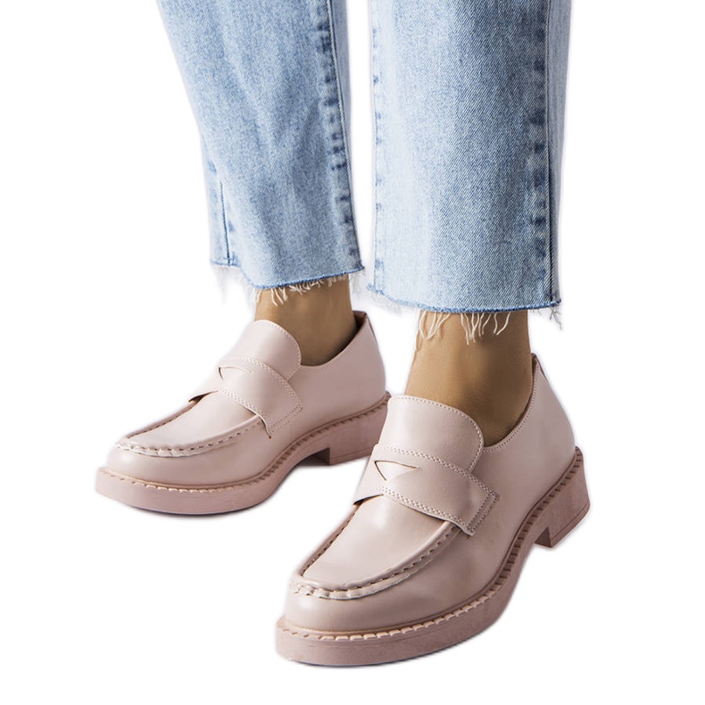 Mocasini eleganti roz de la Élodie
