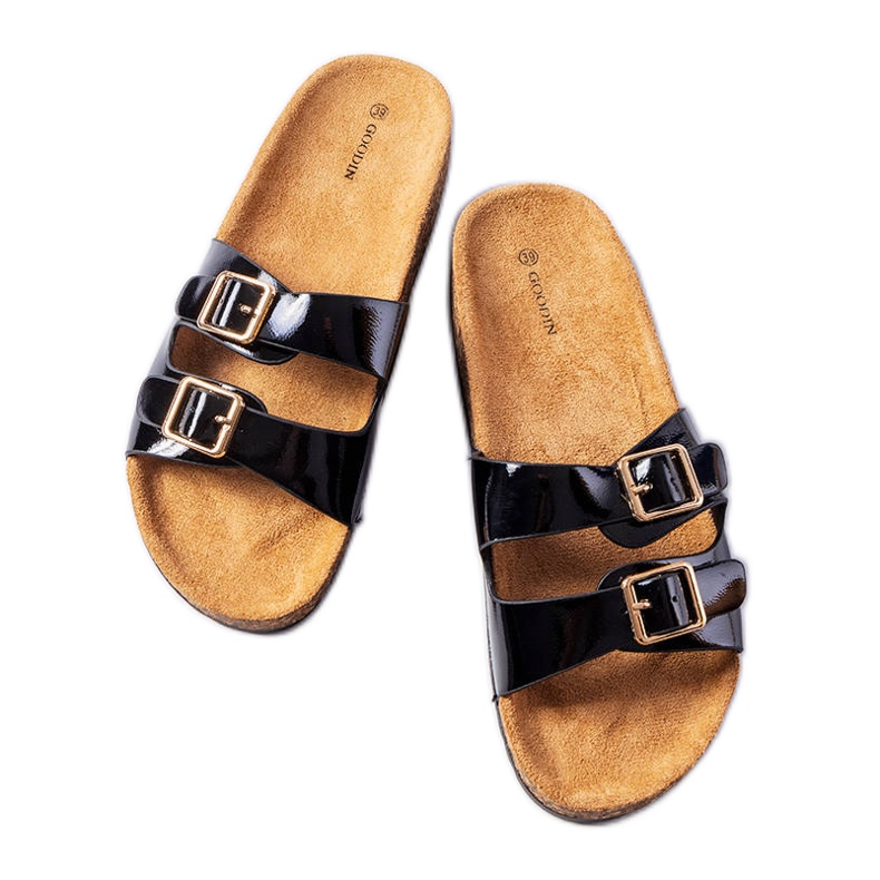 Tobogane negre cu talpa de pluta de la Cincinna negru