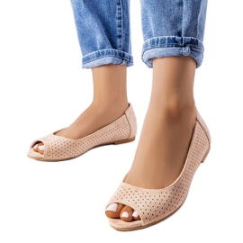 Balerini ajurati bej din Agate