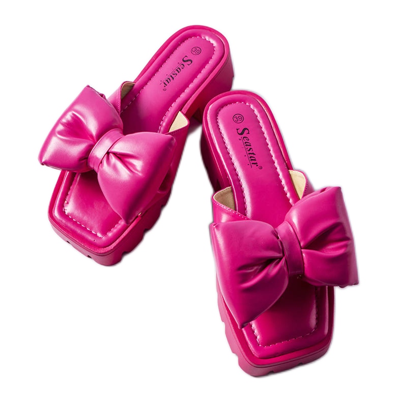 Seastar Papuci fucsia cu tălpi de tractor de la Bossé roz Seastar Papuci fucsia cu tălpi de tractor de la Bossé roz