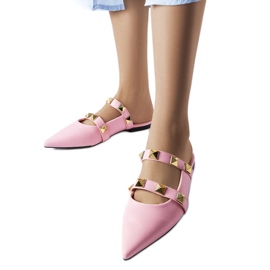 Sandale roz cu vârf ascuțit de la Ruckman