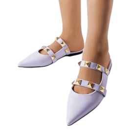 Sandale mov cu împânzire de la Ruckman violet