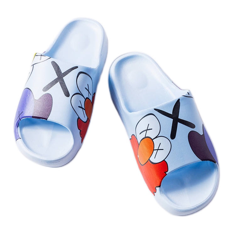 BM Flip-flops albastri cu imprimeuri albastru