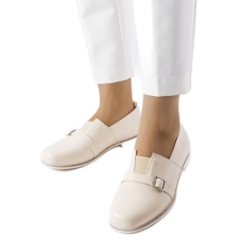 Brogue bej cu branț din piele de la Felosa