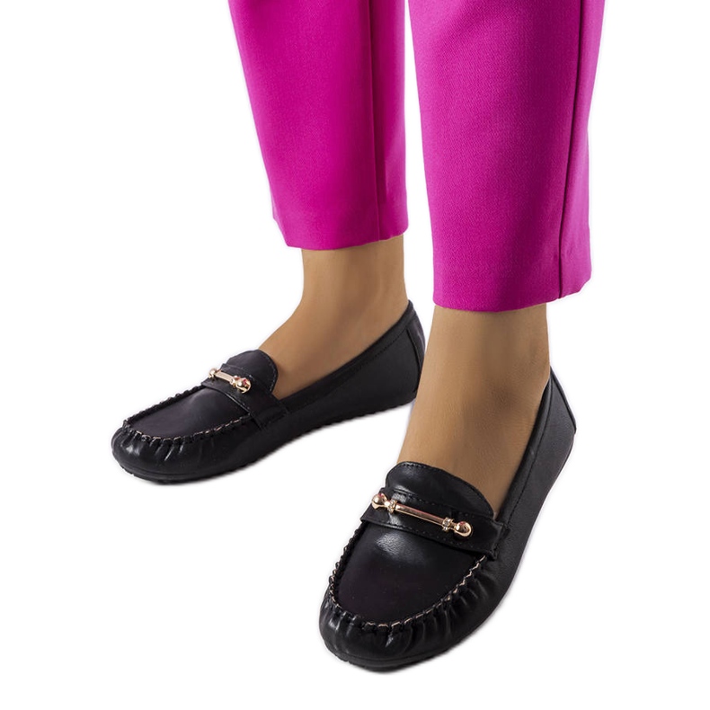 Mocasini negri cu finisaj mat de la Sorel negru