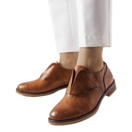 Brogues bej LS5379 Camel maro
