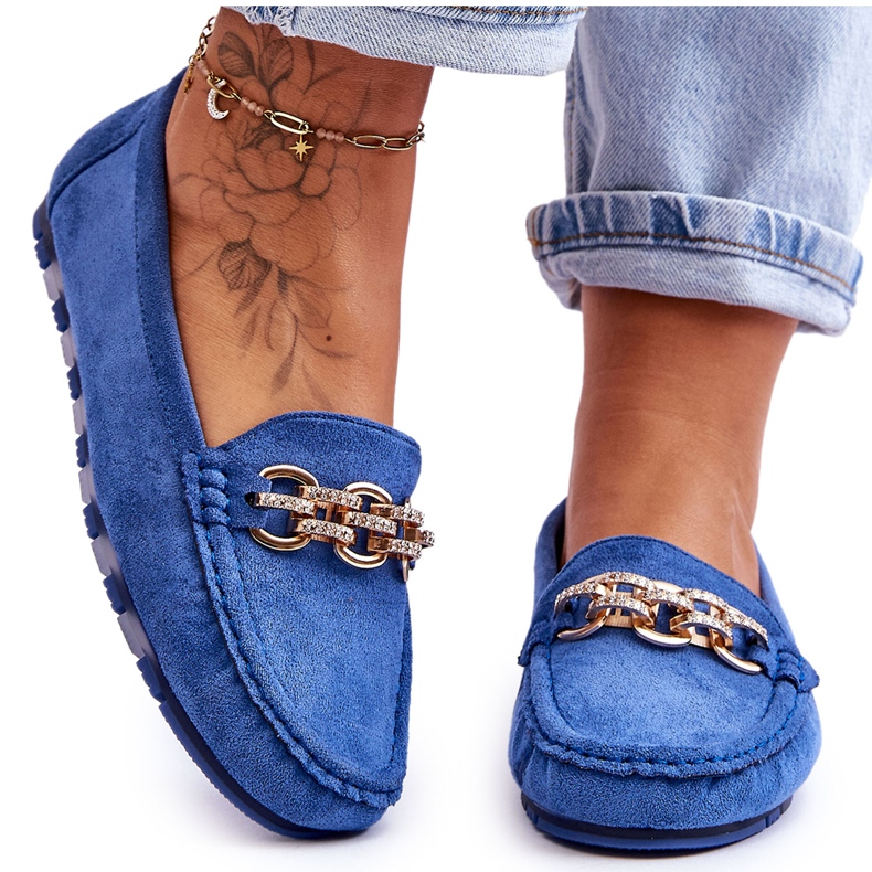 Mocasini de piele intoarsa pentru dama Blue Sorento albastru Mocasini de piele intoarsa pentru dama Blue Sorento albastru