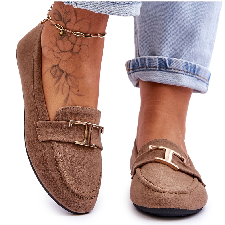 Mocasini clasici Carly Beige bej Mocasini clasici Carly Beige bej