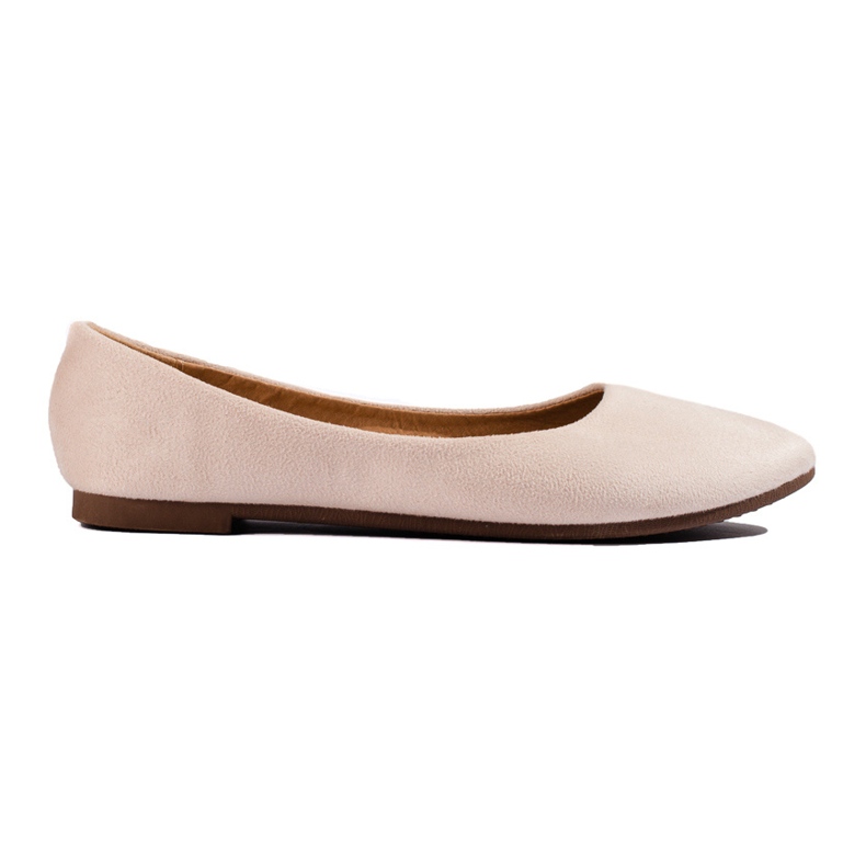 W. Potocki Balerini clasici bej de piele intoarsa de damaPotocki