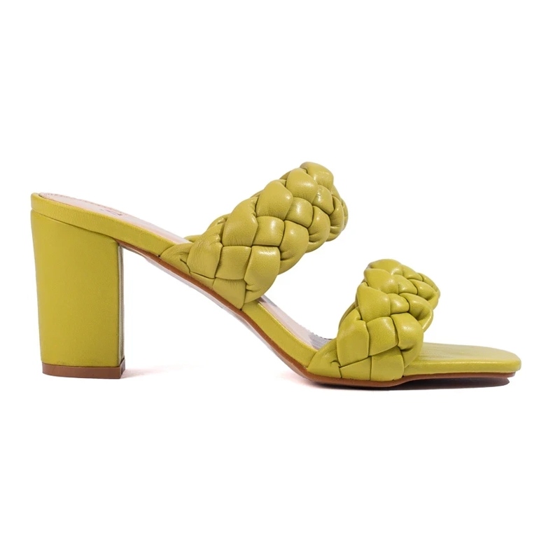 Clape de stâlp Shelovet țesute de culoare verde