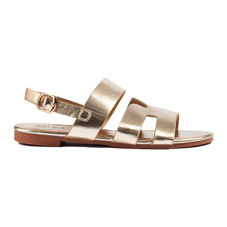 Sandale plate Shelovet aurii de aur