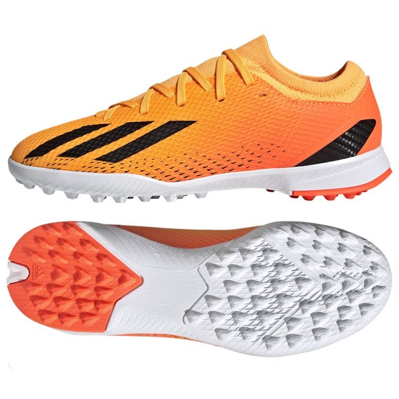 Pantofi de fotbal Adidas X Speedportal.3 Tf Jr GZ2467 portocale portocale si rosii Pantofi de fotbal Adidas X Speedportal.3 Tf Jr GZ2467 portocale portocale si rosii