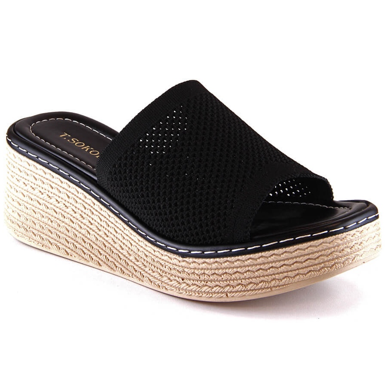 Papuci negri pentru femei T.Sokolski MU100 negru