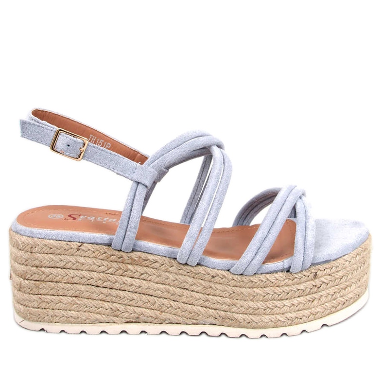 BM Espadrile cu pană Altman Blue albastru BM Espadrile cu pană Altman Blue albastru