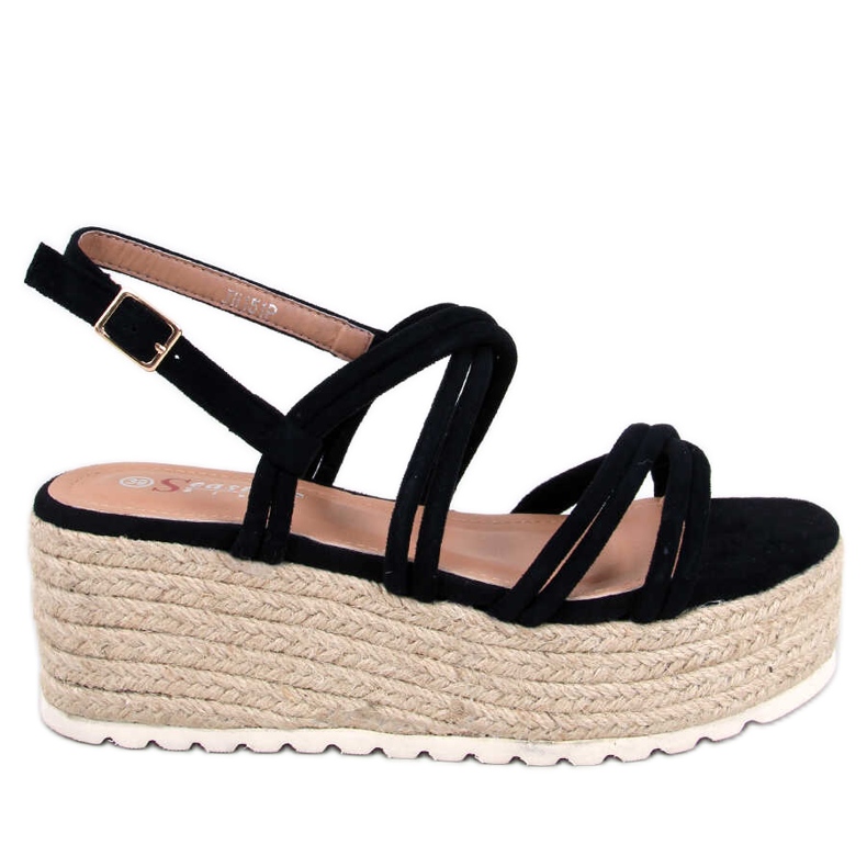 BM Espadrile Altman Black cu pană negru BM Espadrile Altman Black cu pană negru