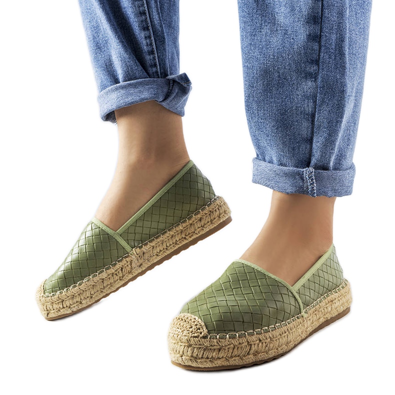 Espadrile verzi decorate cu relief Geoffrey verde