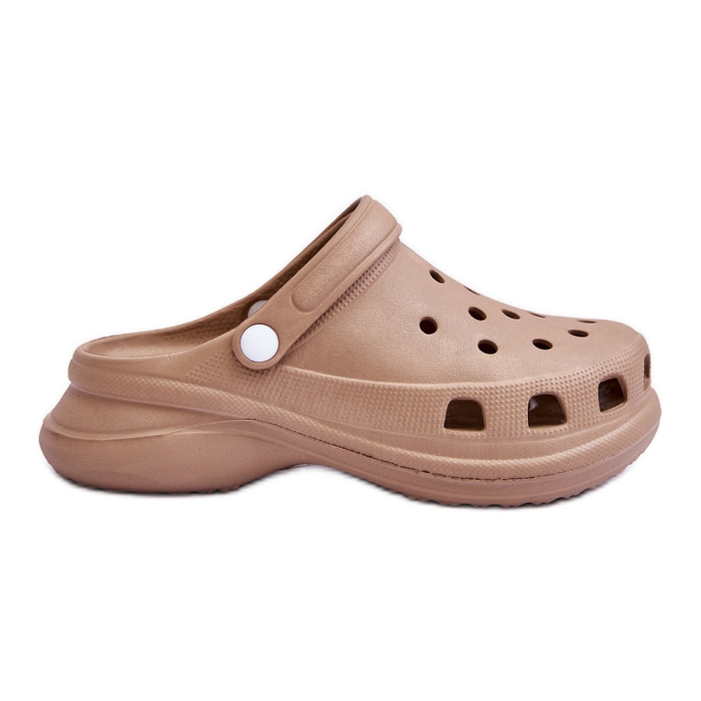 PG2 Sandale Crocs de spumă pe talpă groasă Katniss bej