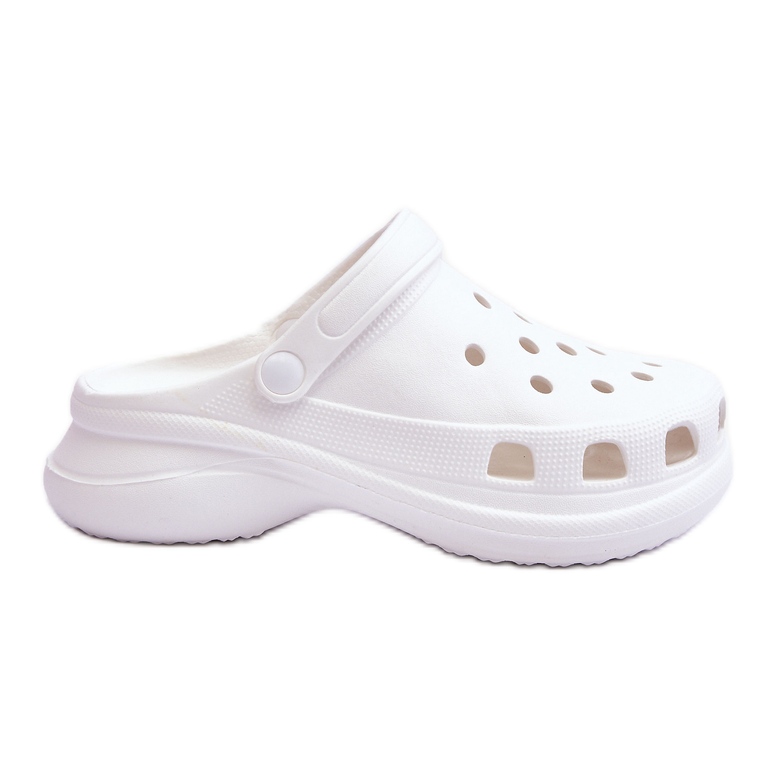 PG2 Papuci de spumă Crocs pe o talpă groasă Katniss albă