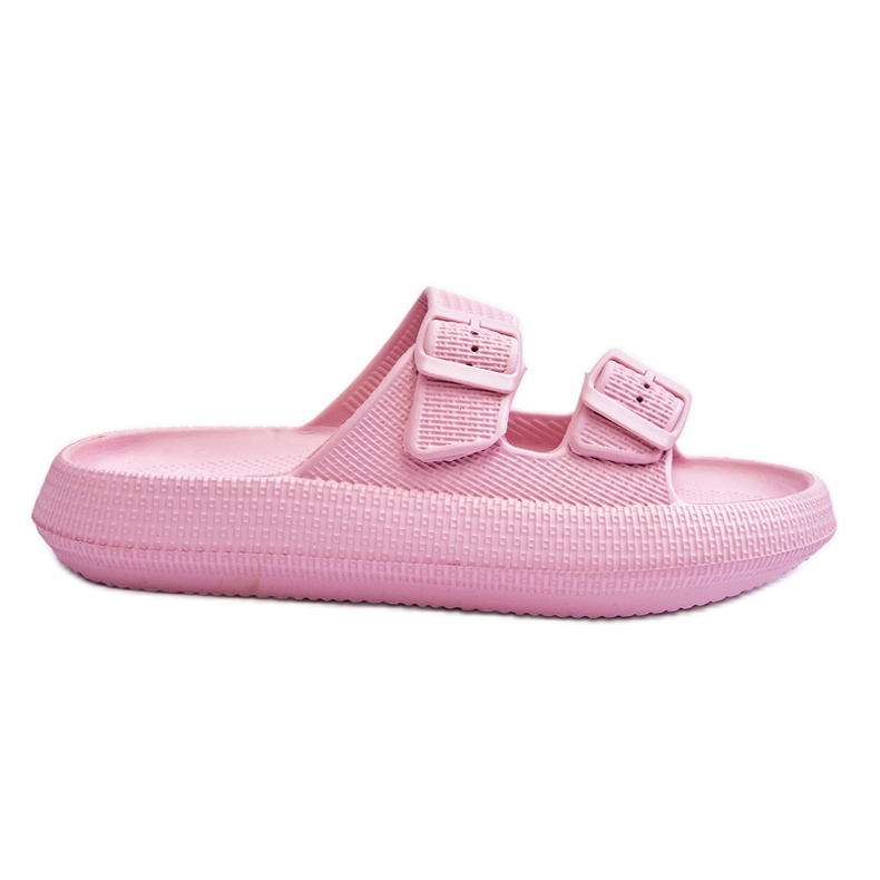 Papuci de damă spumă cu dungi roz Sharmen Papuci de damă spumă cu dungi roz Sharmen