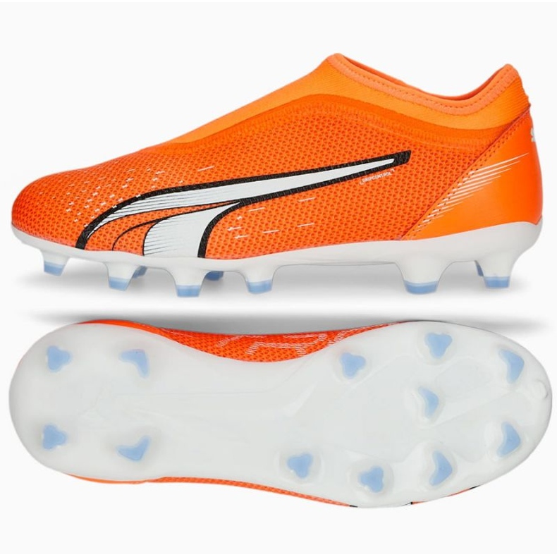 Pantofi de fotbal Puma Ultra Match Ll FG/AG 107229 01 portocale portocale si rosii