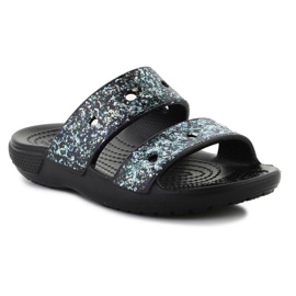 Sandale Crocs Classic Glitter 207788-0C4 negru