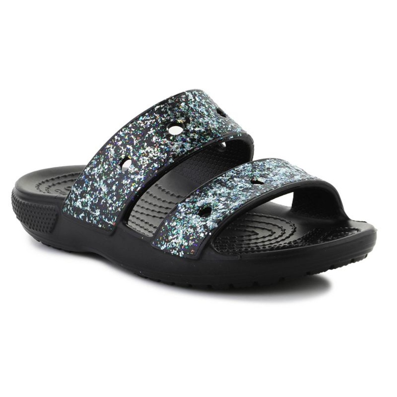 Sandale Crocs Classic Glitter 207788-0C4 negru