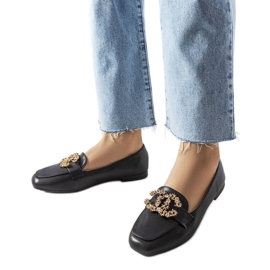 Mocasini negri cu strasuri de la Neuer negru