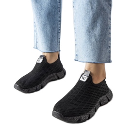 Tenisi negri cu slip-on de la Yellville negru Tenisi negri cu slip-on de la Yellville negru
