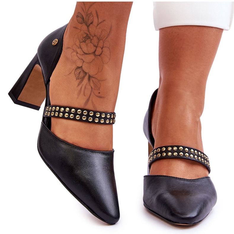Pompi Piele Cu Curea Maciejka 05950-01 Negru