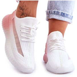 PM1 Pantofi slip-on Boston alb și roz Ombre