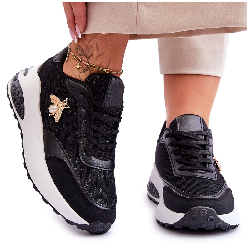 PS1 Pantofi Sport Lucio Cu Decor Seneca Negru PS1 Pantofi Sport Lucio Cu Decor Seneca Negru