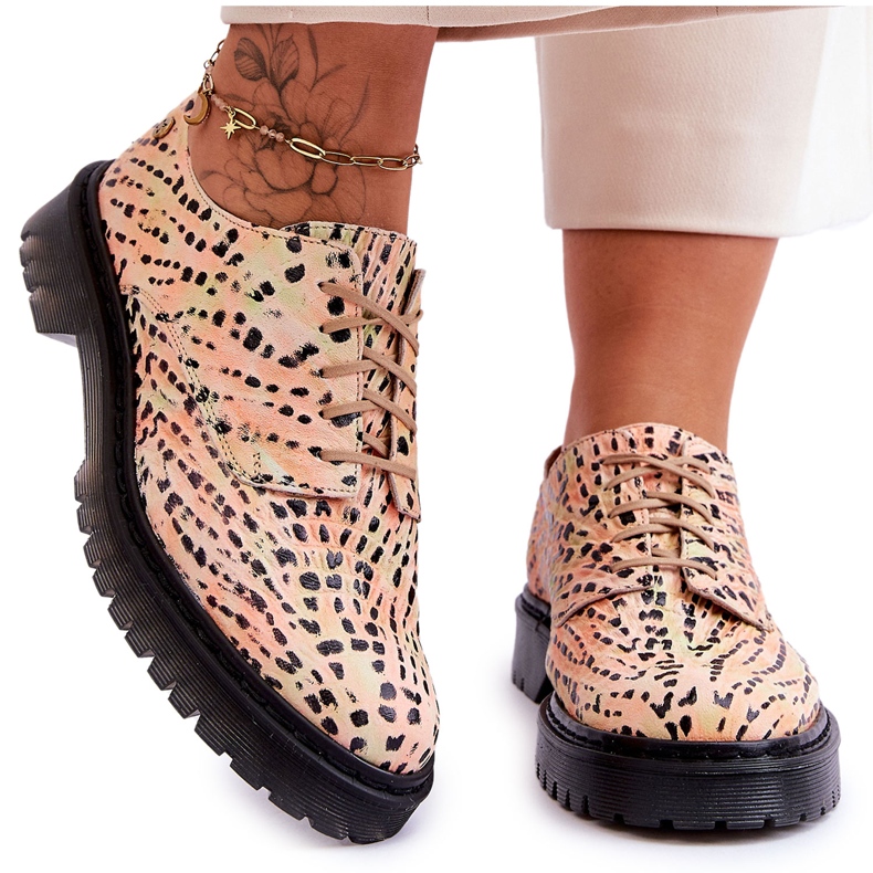 Pantofi din piele Oxford de damă Maciejka 04087-18 Portocaliu-Negru portocale Pantofi din piele Oxford de damă Maciejka 04087-18 Portocaliu-Negru portocale