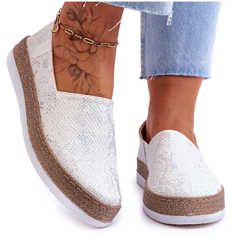 Espadrile din Piele Mocasini Big Star LL276004 Alb