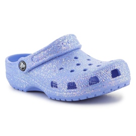 Saboti Crocs Classic Glitter Clog K Jr 206993-5Q6 albastru