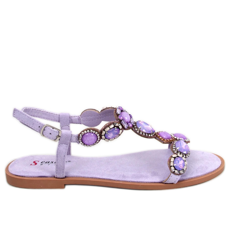 Seastar Sandale cu margele Jolene Purple violet Seastar Sandale cu margele Jolene Purple violet