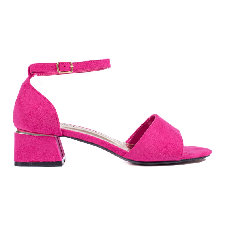 Sandale roz Shelovet cu toc mic