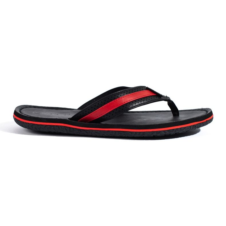 W. Potocki Flip-flops negri pentru bărbați din piele ecologică Potocki negru