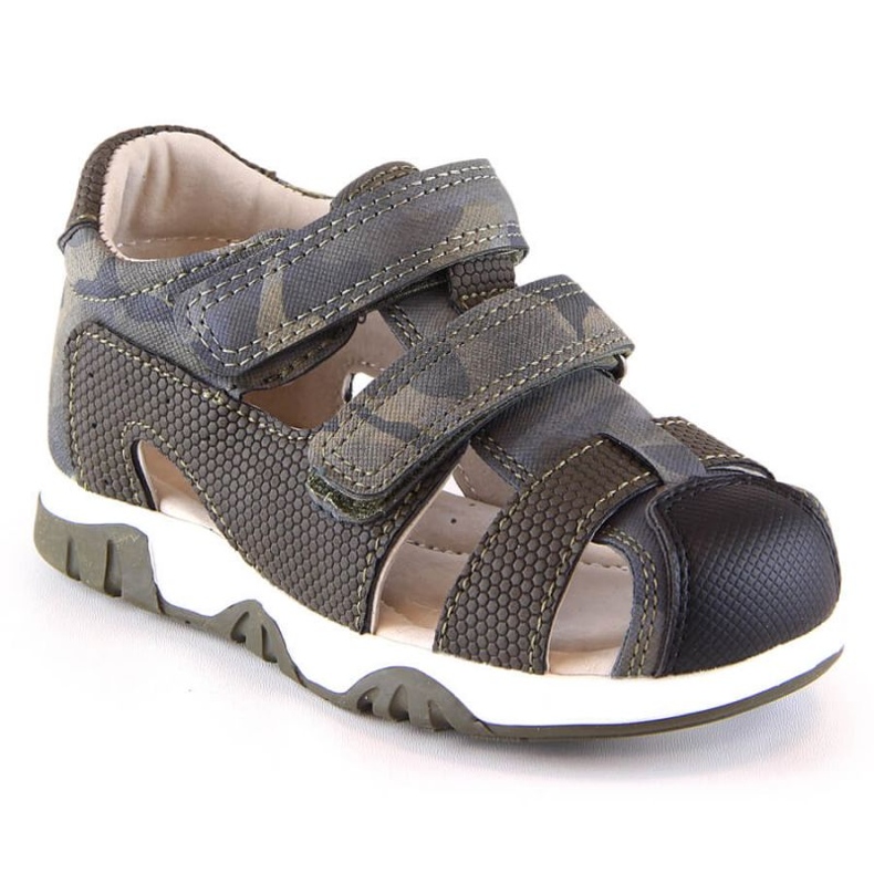Sandale cu velcro camo News Jr 5909 kaki verde