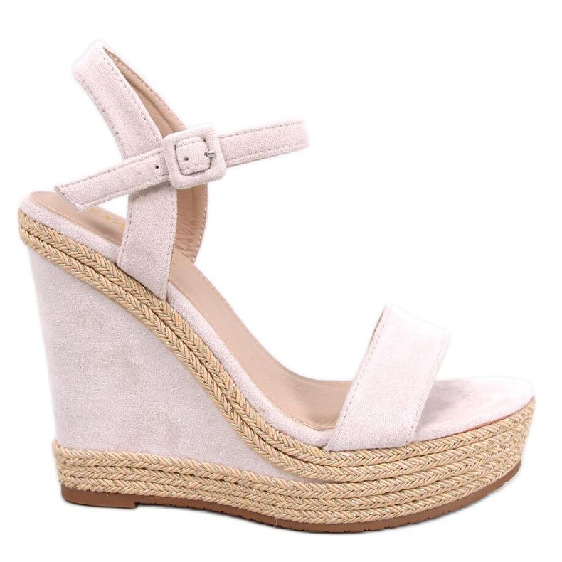 Sandale Wexler Beige cu pană bej