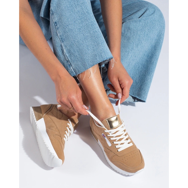 Pantofi sport de dama bej Shelovet